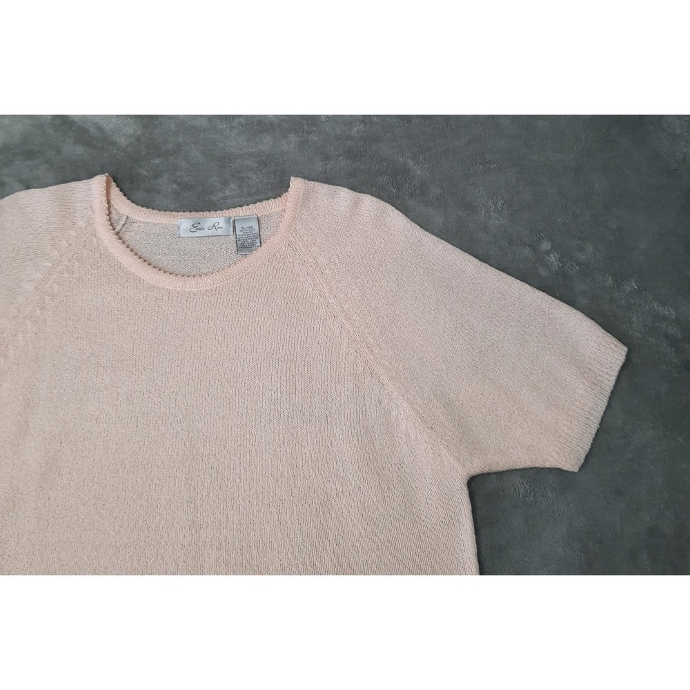 Vintage 90s Sweater Pink Womens Large Cottagecore Academia Old Money Grandmacore - Picture 3 of 9